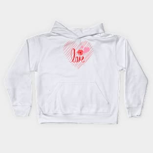 LOVE for Valentine's Day Kids Hoodie